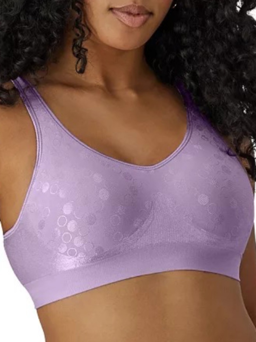 Bali Women's Comfort Revolution Shaping Wirefree Bra Purple Shade- XL NWT